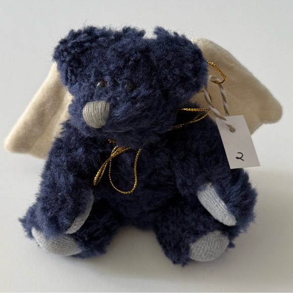 Boyds Bears ~ Set of Three Dietrich Plush Blue Bear Angel Ornaments - Picture 8 of 12